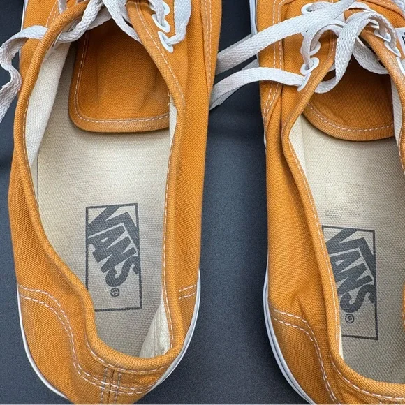 Vans Authentic Off the Wall Lace up Orange White sneakers, Mens Size 10 - Picture 8 of 9